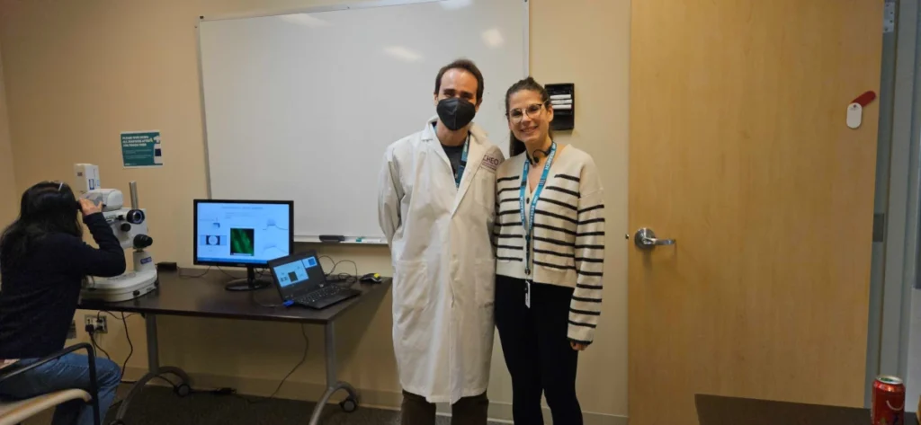 Catherine, Ricardo and Romane at the Research Institute open house!