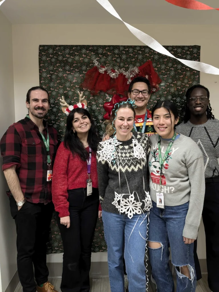 Lab members at the 2024 CHEO RI holiday party