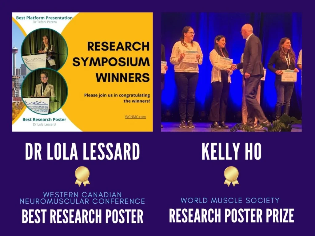 Dr Lola Lessard and Kelly Ho receive prestigious research poster awards