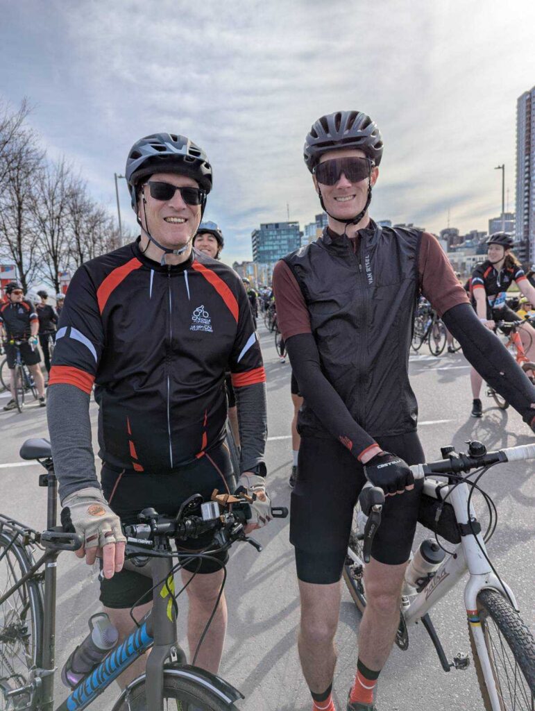 Hanns and James at the 70km cycle